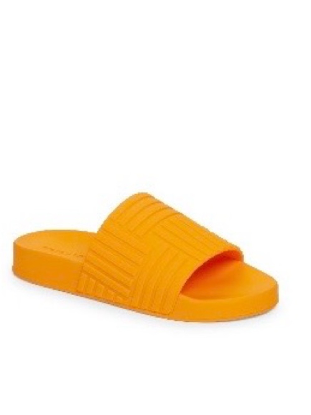 Bottega Veneta Orange Rubber Slide Sandals